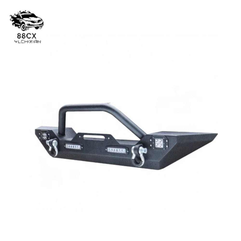 Suitable for Wrangler JK/JL/JT modified off - road front bar with lights and winch rack front bar anti - collision bumper - Jering auto parts